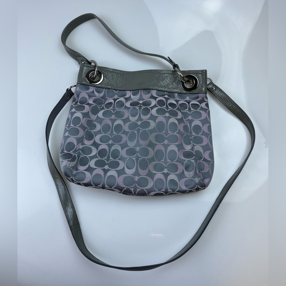 Coach Ashley Grey Monogram Crossbody with Sling N239-15 - Picture 6 of 10